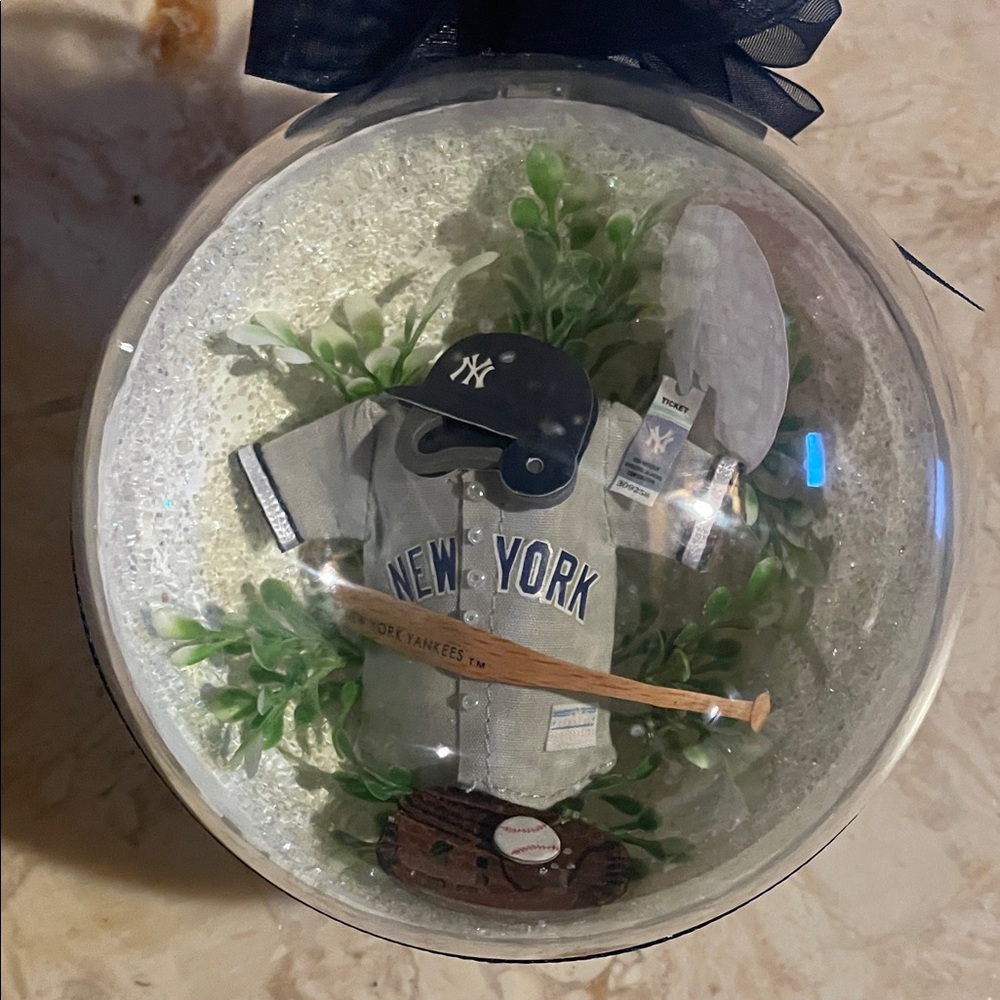 New York Yankees Ornament with Mini Jersey and Cap